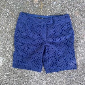 DARJONI BLUE EYELET LAYER SHORTS WOMENS 10 NWOT